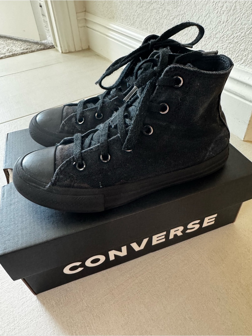 Converse Kids Black High-Top Sneakers